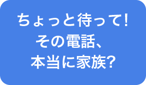 ちょっと待って!その電話、本当に家族?
